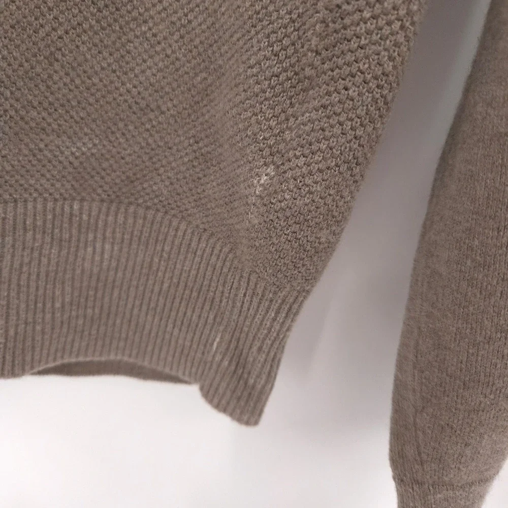 Banana Republic Cotton Cashmere Sweater Mens Large Brown Crewneck Raglan